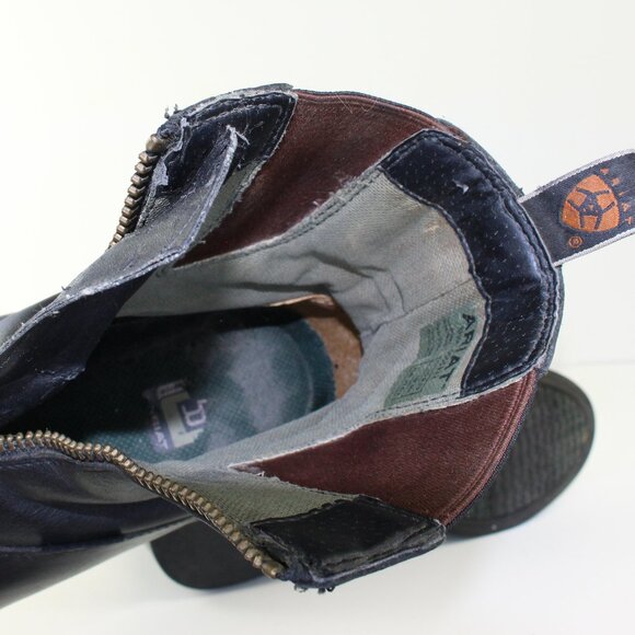 Ariat Black Leather Zip Ankle Boots (8.5 US) - Picture 9 of 10